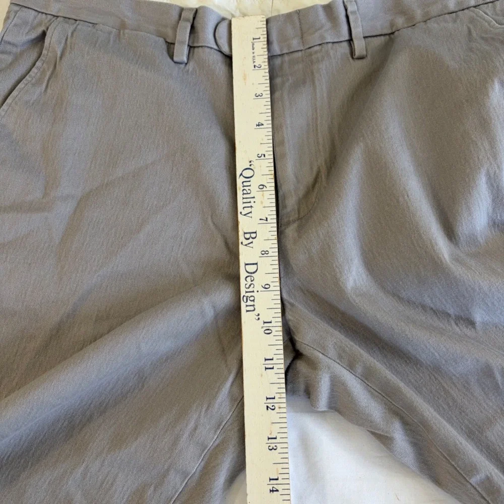 J.Crew Bowery Slim Dress Pants Mens 34x30 Grey Stretch Cotton Chino Trousers